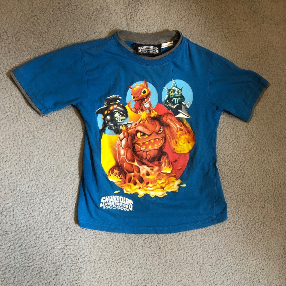 2011 Skylanders Spyros Adventure Tee Kids M 5/6 Blue Graphic T-Shirt